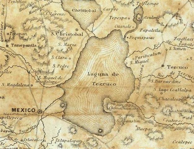 Ancient map of the Texcoco region